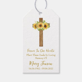 Etiquetas Para Regalos Paquete de semillas funerarias Cruz del Girasol
