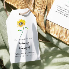 Etiquetas Para Regalos Paquetes de semillas conmemorativos del girasol