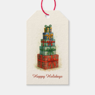 Etiquetas Para Regalos Paquetes Navideños Festivos 