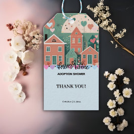 Etiquetas Para Regalos Para el hogar Pastel Heart Adopción Ducha para el
