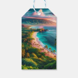 Etiquetas Para Regalos Paraíso tropical de la isla de Maui