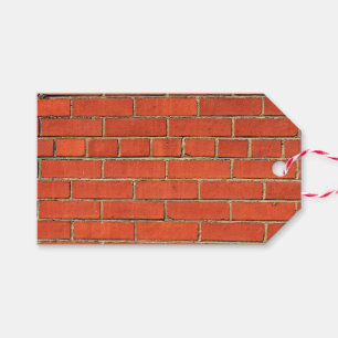 Etiquetas Para Regalos Pared clásica de ladrillo rojo