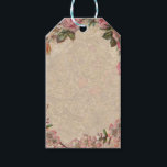 Etiquetas Para Regalos Pareja de Romance Vintage: Rosas de Antiguos Amant<br><div class="desc">Descubra el encanto tierno de una época pasada con este exquisito diseño de Pareja de Romance Vintage. Un ilustracion antiguo de una pareja encantadora, muy bien representado, que recuerda a la popular era de los Chicas Gibson, está enmarcado en el centro por una elegante y ornamentada frontera. Rosas exuberantes y...</div>