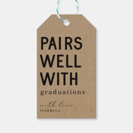 Etiquetas Para Regalos Pares divertidos con vino de graduación