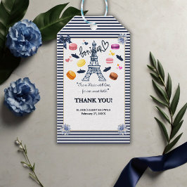 Etiquetas Para Regalos París con Amor por nuestra dulce bebe Baby Shower