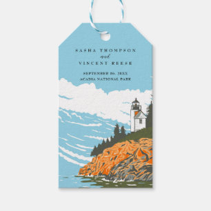 Etiquetas Para Regalos Parque nacional Acadia Boda Retro