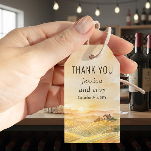 Etiquetas Para Regalos Parras Viñedo Uvas País Agradecimiento Boda