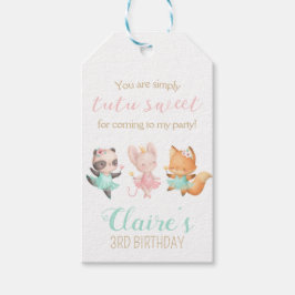 Etiquetas Para Regalos Partida Tutu Cute Ballerina de ballet Animal