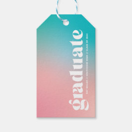 Etiquetas Para Regalos Partido de Graduación de Gradiente de Sorbet