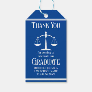 Etiquetas Para Regalos Partido de Graduación de la Escuela de Derecho Bla