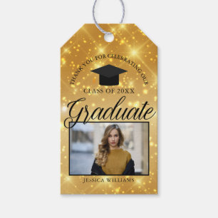 Etiquetas Para Regalos Partido de Graduación de Moda de Foto de Graduació