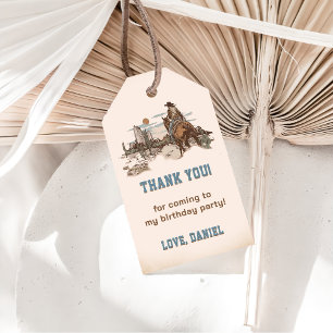 Etiquetas Para Regalos Partido del Cumpleaños de los Vaqueros del Oeste