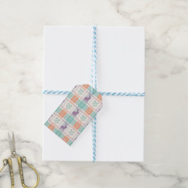 Etiquetas Para Regalos Pascua de cuadros escoceses  