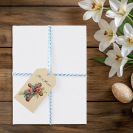 Etiquetas Para Regalos Pascua "Está en pie" con texto de personalizable