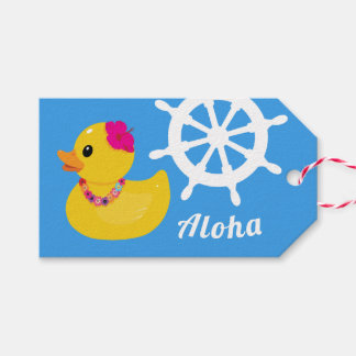Etiquetas Para Regalos Paseo en Crucero Hawaiano Caza de Patos Adorable