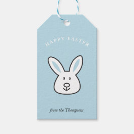 Etiquetas Para Regalos Pastel Blue Cute Easter Bunny Ilustracion