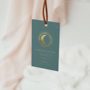Etiquetas Para Regalos Pastel Celestial Gold Moon Save The Date Photo