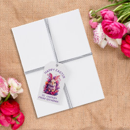 Etiquetas Para Regalos Pastel de colores Bunny & Watercolor Florals