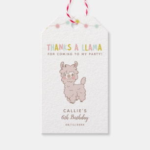 Etiquetas Para Regalos Pastel de cumpleaños tema de Cute Llama