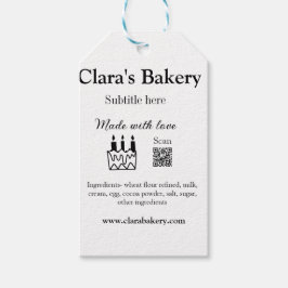 Etiquetas Para Regalos Pastel de panadería agregar ingredientes hechos co
