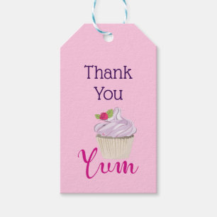 Etiquetas Para Regalos ¡Pastel de Rana Rosa Yum! Gracias