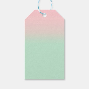Etiquetas Para Regalos Pastel Estético Gradiente Muerto Pink Mint Verde