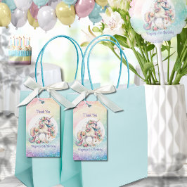 Etiquetas Para Regalos Pastel Hermoso Unicornio Arcoíris Gracias