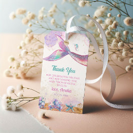 Etiquetas Para Regalos Pastel Ocean Mermaid Thank You Girl