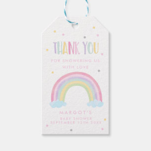 Etiquetas Para Regalos Pastel Rainbow Baby Shower Favor