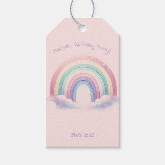 Etiquetas Para Regalos Pastel Rainbow Birthday Party Gift Tag