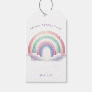 Etiquetas Para Regalos Pastel Rainbow Birthday Party Gift Tag