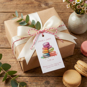 Etiquetas Para Regalos Pasteles de macarón de color claro y colorido