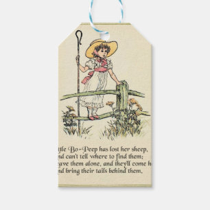 Etiquetas Para Regalos Pastorcita: Clásico de Kate Greenaway para niños