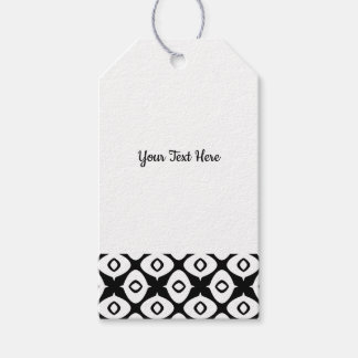 Etiquetas Para Regalos Patrón arabesco simétrico en blanco y negro atrevi