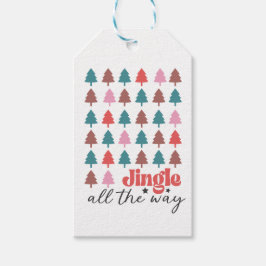 Etiquetas Para Regalos Patrón de árbol Jingle All Way