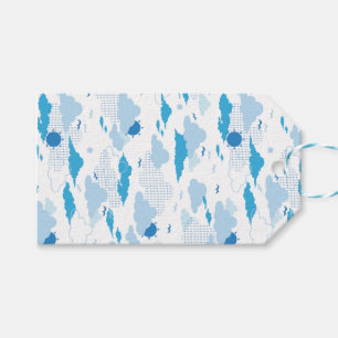 Etiquetas Para Regalos Patrón de cielo blanco soleado de nube fluffy