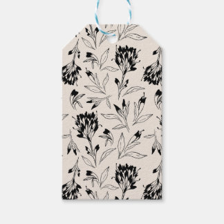 Etiquetas Para Regalos Patrón de dibujo floral botánico minimalista moder