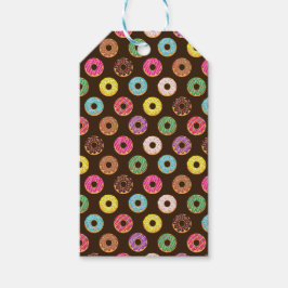 Etiquetas Para Regalos Patrón De Donut Colorido En Mosaico Cerámico De Ch