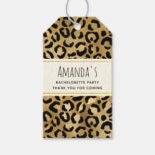 Etiquetas Para Regalos Patrón de estampado de leopardo en fiesta de solte