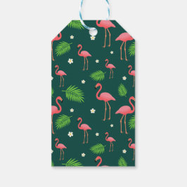 Etiquetas Para Regalos Patrón de Flamenco Tropical