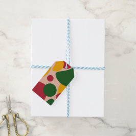 Etiquetas Para Regalos Patrón de formas abstractas retro atrevidas
