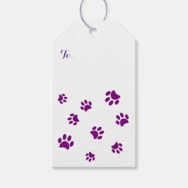 Etiquetas Para Regalos Patrón de impresión de púrpura