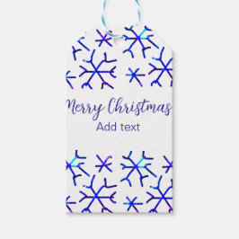 Etiquetas Para Regalos Patrón de Navidades de copos de nieve brillantes m