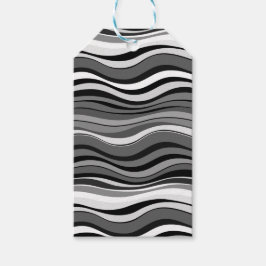 Etiquetas Para Regalos Patrón de ondas monocromas