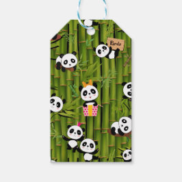 Etiquetas Para Regalos Patrón de Panda 2