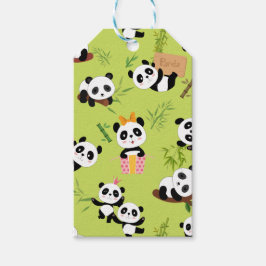 Etiquetas Para Regalos Patrón de Panda 3
