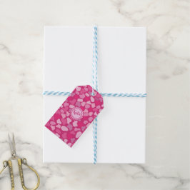 Etiquetas Para Regalos Patrón de Piedra Rosa-