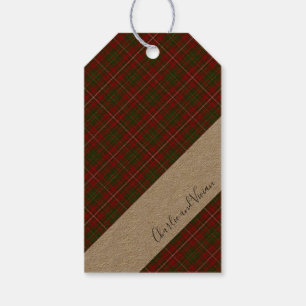 Etiquetas Para Regalos Patrón de plaid tartán del clan heno escocés