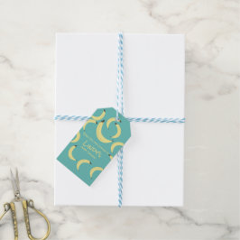 Etiquetas Para Regalos Patrón de racimo de plátanos lindos para baby show