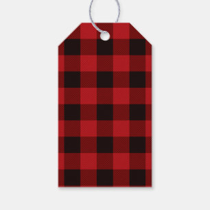 Etiquetas Para Regalos Patrón de trenzado negro rojo ruso